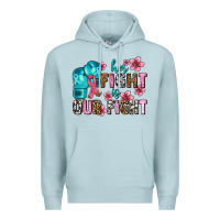 Blue Mist her fighting is our fight Premium Hoodie - AdoDesignShop