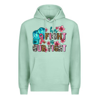 Seafoam her fighting is our fight Premium Hoodie - AdoDesignShop