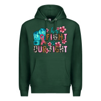 Sports Green her fighting is our fight Premium Hoodie - AdoDesignShop