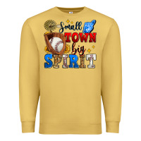 Antique Gold small town big spirit baseball Premium Sweatshirt - Zillion Design Studio