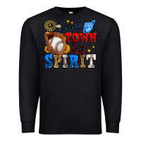 Black small town big spirit baseball Premium Sweatshirt - Zillion Design Studio