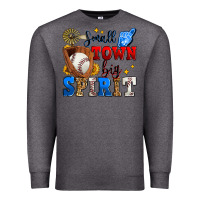 Charcoal Heather small town big spirit baseball Premium Sweatshirt - Zillion Design Studio