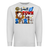 Dove Grey small town big spirit baseball Premium Sweatshirt - Zillion Design Studio