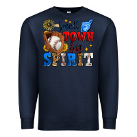 Navy small town big spirit baseball Premium Sweatshirt - Zillion Design Studio