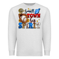 Oatmeal Heather small town big spirit baseball Premium Sweatshirt - Zillion Design Studio