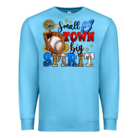Ocean Blue small town big spirit baseball Premium Sweatshirt - Zillion Design Studio