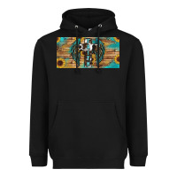 Black Wings Cross Faith Heavyweight Hoodie - RanaPortraitStore