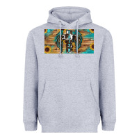 Heather Grey Wings Cross Faith Heavyweight Hoodie - RanaPortraitStore