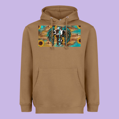 Heavyweight Hoodie Wings Cross Faith