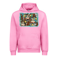 Fuchsia Pink tribe tent western background Urban Hoodie - AdoDesignShop