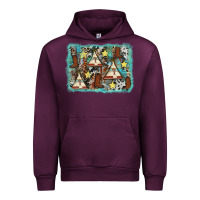 Mauve Wine tribe tent western background Urban Hoodie - AdoDesignShop