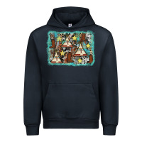 Navy tribe tent western background Urban Hoodie - AdoDesignShop
