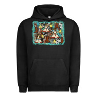 Pigment Black tribe tent western background Urban Hoodie - AdoDesignShop