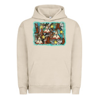 Pigment French Oak tribe tent western background Urban Hoodie - AdoDesignShop