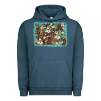 Pigment Midnight Navy tribe tent western background Urban Hoodie - AdoDesignShop
