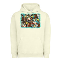 Pigment Pistachio tribe tent western background Urban Hoodie - AdoDesignShop