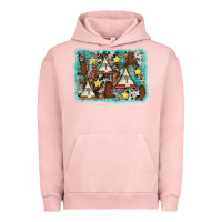 Pigment Salmon tribe tent western background Urban Hoodie - AdoDesignShop