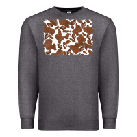 Charcoal Heather distressed chocolate milkshake cowhide Premium Sweatshirt - RanaPortraitStore