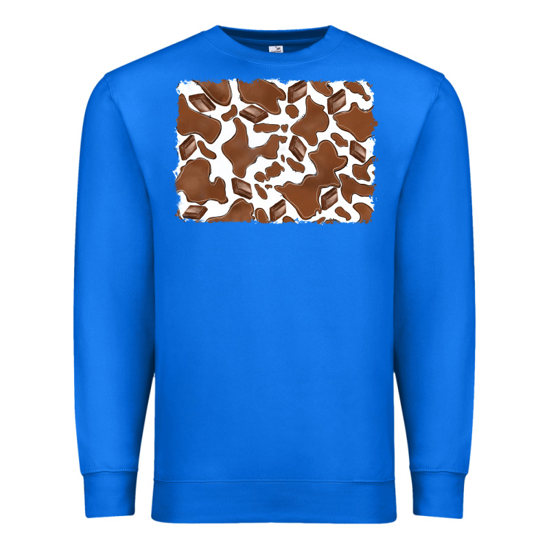 Distressed Chocolate Milkshake Cowhide Premium Sweatshirt by RanaPortraitStore | Teevron