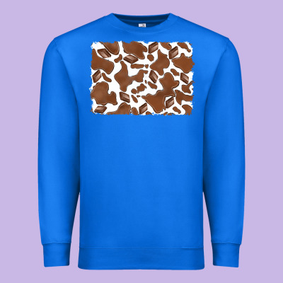Distressed Chocolate Milkshake Cowhide Premium Sweatshirt Designed By Ranaportraitstore