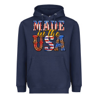 Navy made in the usa Heavyweight Hoodie - texasbilliewilder
