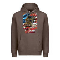 Coffee usa flag and leopard with boots 12 oz regular can cooler Premium Hoodie - Artiststas