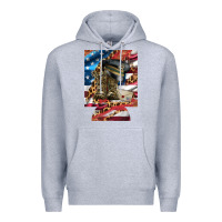 Heather Grey usa flag and leopard with boots 12 oz regular can cooler Premium Hoodie - Artiststas