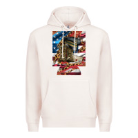Pale Pink usa flag and leopard with boots 12 oz regular can cooler Premium Hoodie - Artiststas