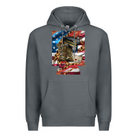 Rock usa flag and leopard with boots 12 oz regular can cooler Premium Hoodie - Artiststas
