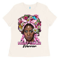 Bone breast cancer warrior black woman Ladies Tee - BarkalooDesign