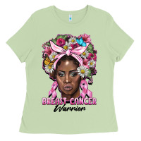 Matcha breast cancer warrior black woman Ladies Tee - BarkalooDesign
