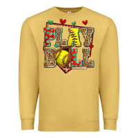 Antique Gold play ball softball Premium Sweatshirt - Zillion Design Studio