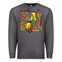 Charcoal Heather play ball softball Premium Sweatshirt - Zillion Design Studio