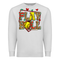 Dove Grey play ball softball Premium Sweatshirt - Zillion Design Studio