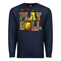 Navy play ball softball Premium Sweatshirt - Zillion Design Studio
