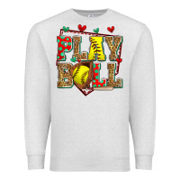 Oatmeal Heather play ball softball Premium Sweatshirt - Zillion Design Studio