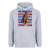 Heather Grey make america cowboy again Heavyweight Hoodie - texasbilliewilder