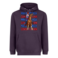 Plum make america cowboy again Heavyweight Hoodie - texasbilliewilder