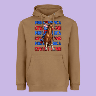 Heavyweight Hoodie make america cowboy again