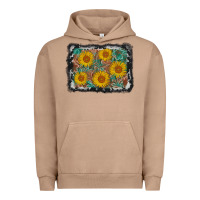 Pigment Burro leather sunflower background Urban Hoodie - AdoDesignShop