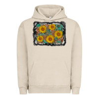 Pigment French Oak leather sunflower background Urban Hoodie - AdoDesignShop