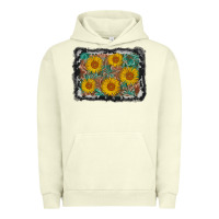 Pigment Pistachio leather sunflower background Urban Hoodie - AdoDesignShop