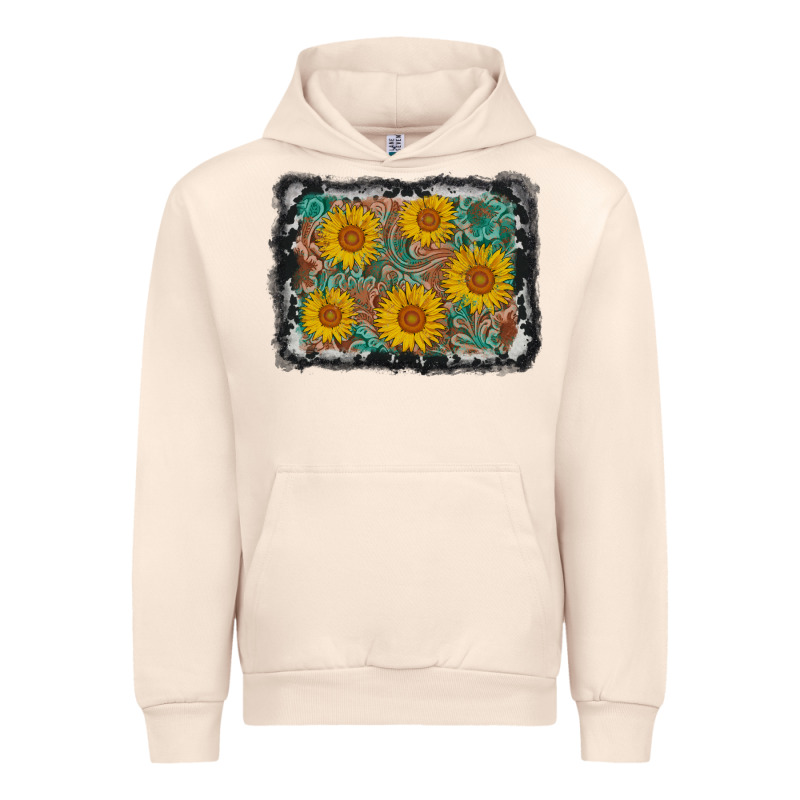 Leather Sunflower Background Urban Hoodie by AdoDesignShop | Teevron