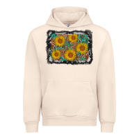 Sandshell leather sunflower background Urban Hoodie - AdoDesignShop