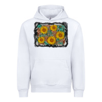 White leather sunflower background Urban Hoodie - AdoDesignShop