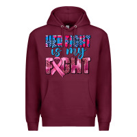 Burgundy her fight is my fight Premium Hoodie - AdoDesignShop