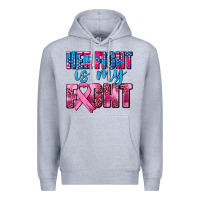 Heather Grey her fight is my fight Premium Hoodie - AdoDesignShop