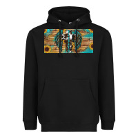 Black Blessed cros sunflowers Heavyweight Hoodie - RanaPortraitStore