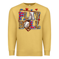 Antique Gold play ball baseball Premium Sweatshirt - Zillion Design Studio