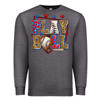 Charcoal Heather play ball baseball Premium Sweatshirt - Zillion Design Studio